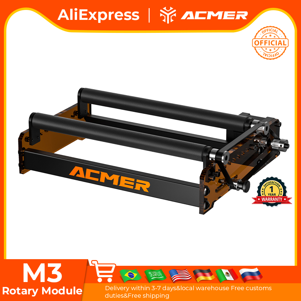 Fiber Laser Cutting Machine - ACMER M3 Laser Rotary Roller 360°