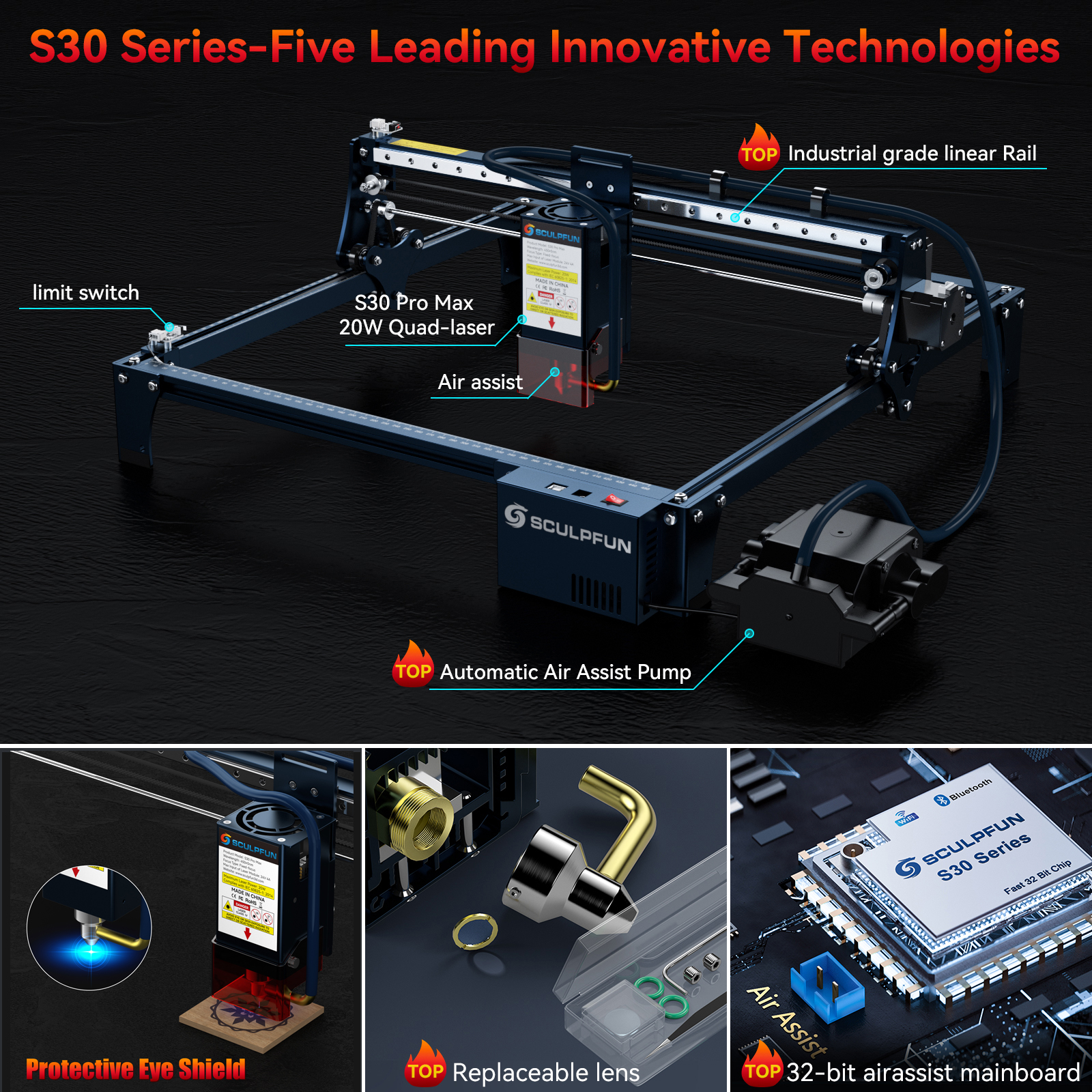 SCULPFUN S30 pro max S30 PRO S - Fiber Laser Cutting Machine ulasan dan harga