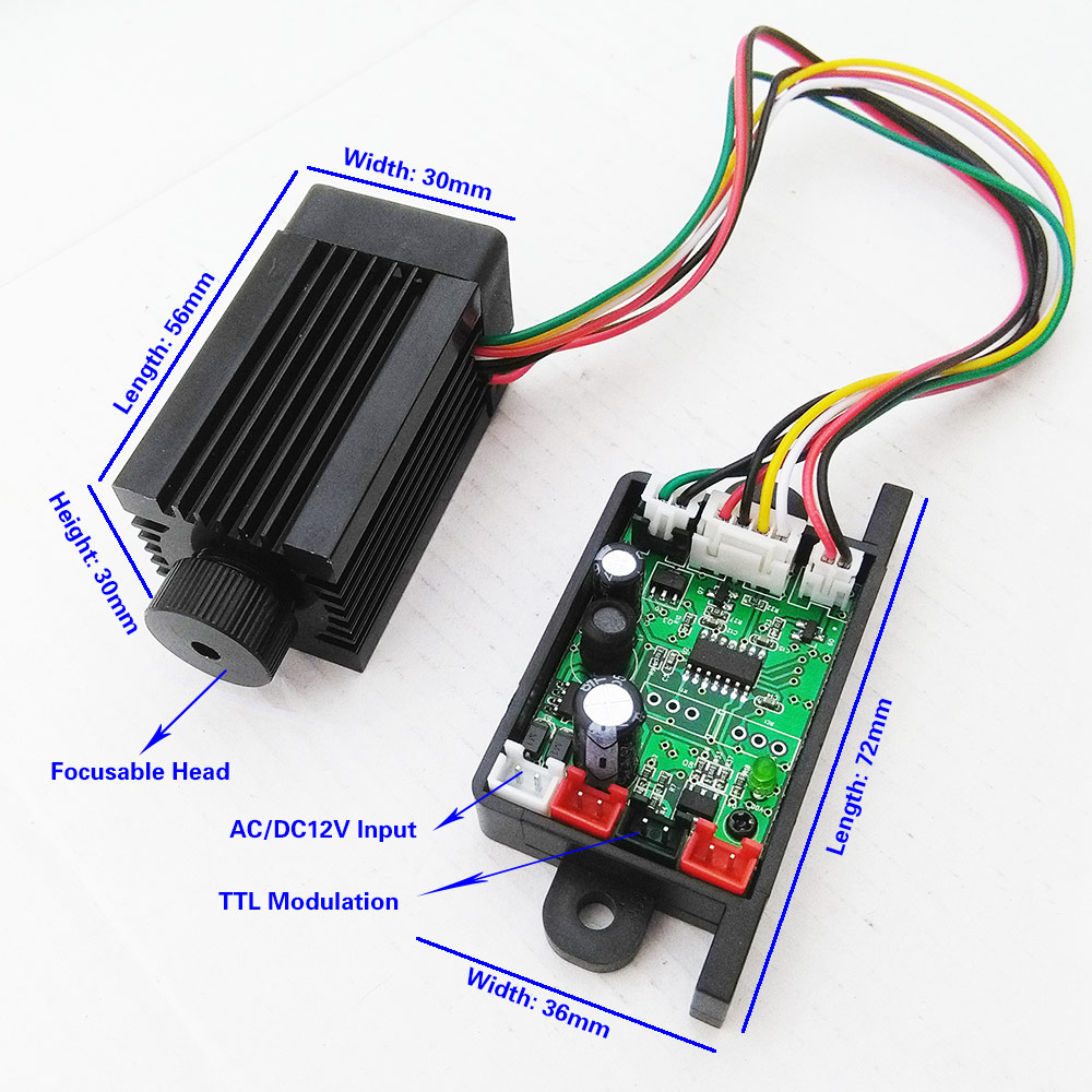 532nm 200mw Focusable Green Di - Diode Laser Module ulasan dan harga